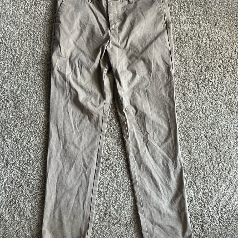 Classic Tan Chinos Straight-Leg Cotton Blend